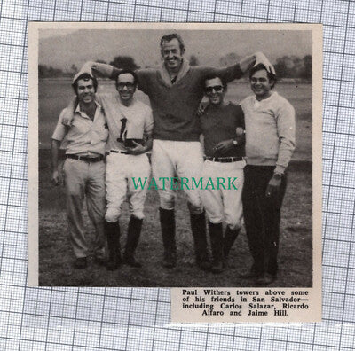 C763) Paul Withers San Salvador Carlos Salazar Ricardo Alfaro Jaime Hill 1972