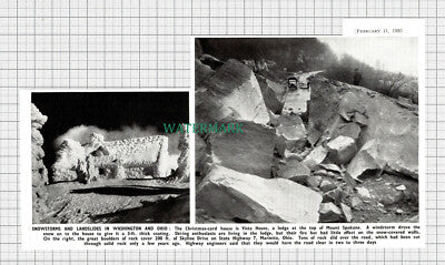C3624) Vista House Mount Spokane Skyline Drive State Highway 7 Ohio - 1950 Clip