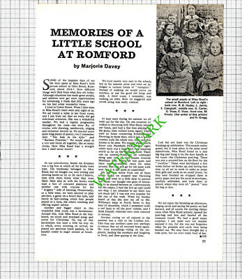 Olive Street School Romford Essex Marjorie Davey Gresty Miss Read - 1971 Article