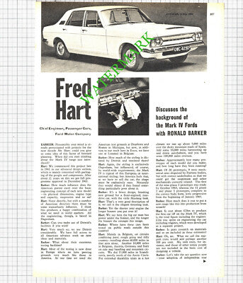 Fred Hart Ford Motor Company - 1966 Article