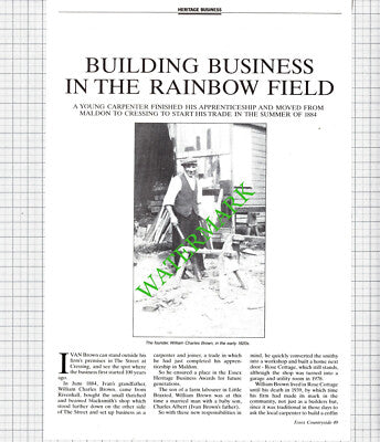 Ivan Brown Cressing Essex Carpenter William Charles Brown - 1990 Article