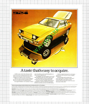 Porsche 924 Car Advert - 1978 Cutting