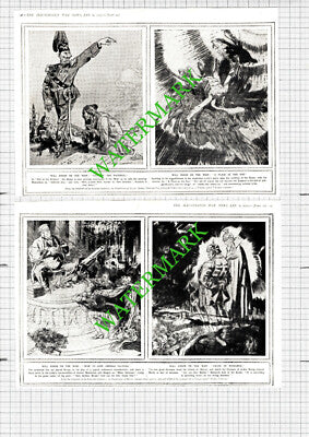 Will Dyson Cartoonist Great War World War One - 1915 2-Part Cutting
