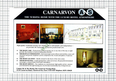 C7868) Carnarvon Nursing Home Clacton Essex Mr Rowley - 1989 Cutting
