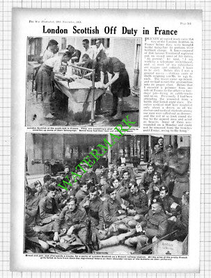 London Scottish France World War One - 1914 Cutting