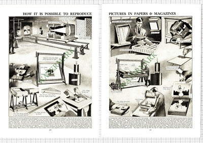 9098) How Pictures Are Produced In Newspapers - c.1930s 2-Part Cutting