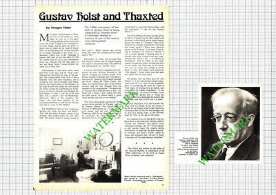 Gustav Holst Thaxted Essex Imogen Holst - 2 Part Cutting 1974
