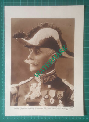 X712) General Cordonnier French Balkan Forces World War One - 1916 Book Print