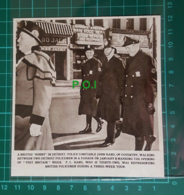 C2553) Police Constable John Hand Of Coventry In Detroit - 1961 Cutting