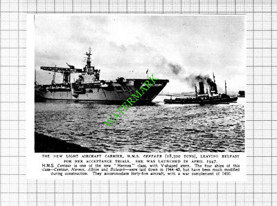 HMS Centaur Ship Trials - 1953 Small Cutting