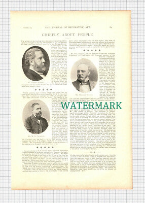 X1163) William Simpson Yorkshire Fed Thomas Bonnar WB Crawford - 1899 Cutting