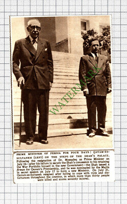 C8104) Prime Minister Persia Qavam-Es-Sultanah - 1952 Small Cutting