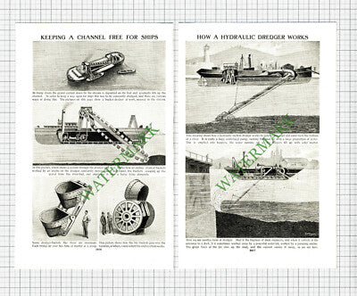 How A Hydraulic Dredger Works - c.1950 Article