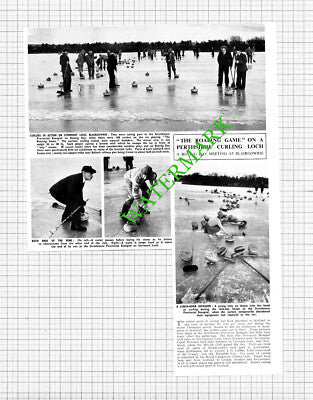 Stormont Loch Blairgowrie Scotland Curling Strathmore Bonspiel - 1951 Cutting