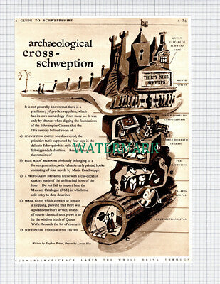 (X45) Schweppes Advert (Large) - 1951 Print / Cutting
