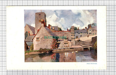 C5108) Old Swanage Dorset A Heaton Cooper - SMALL Print c.1948