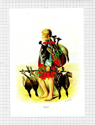 GRANT Scottish Clans - c.1980 Book Print