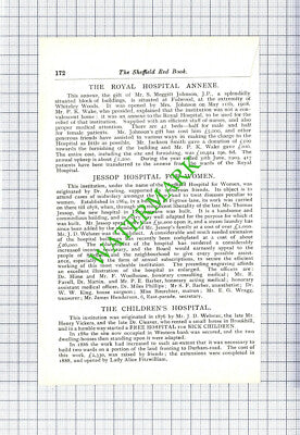 The Jessop Hospital For Women Leavy Greave Sheffield - 1910 Cutting