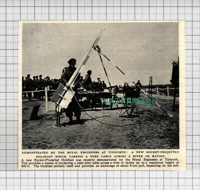 C3067) Royal Engineers Tidworth Rocket Projected Holdfast - 1954 Clip