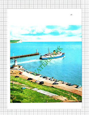Newhaven Harbour Sussex - 1970s Cutting / Print