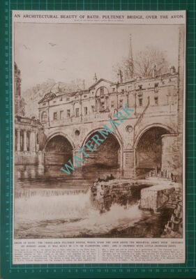(X351) Pulteney Bridge Bath Avon - 1948 Clip