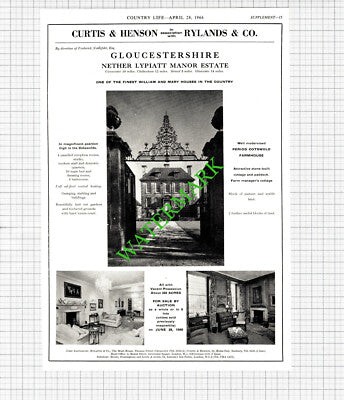 Nether Lypiatt Manor Estate Gloucestershire Sale Advert - 1966 Cutting