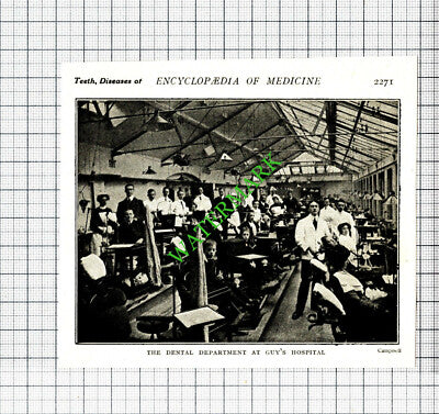 Guy's Hospital London Dental Department - c.1915 Small Cutting