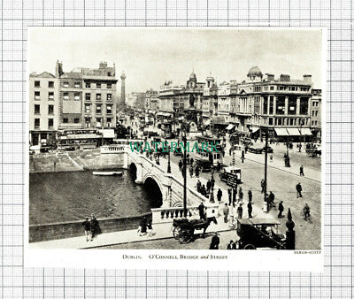 C5753) O'Connell Bridge Dublin - c.1950s Cutting