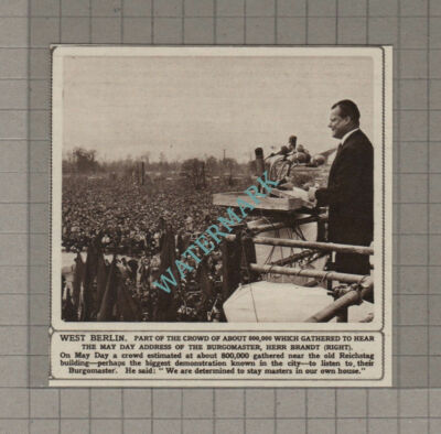 C3241) Herr Brandt Reichstag Building West Berlin - 1960 Clip