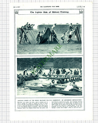 9955) Royal Military College Camberley - 1917 Cutting/ Print
