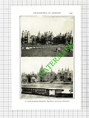 The Royal Infirmary Edinburgh - c.1914 Book Print
