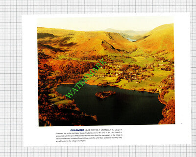Grasmere Cumbria Aerial View - c.1990s Cutting