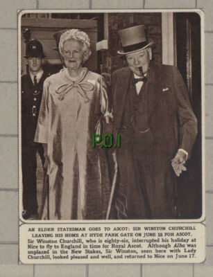 C1444) Sir WInston & Lady Churchill Hyde Park Gate Ascot - 1963 Clip