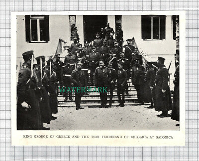C3711) King George Of Greece & Tsar Ferdinand Of Bulgaria Salonica c.1920s Clip