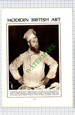 William Orpen Artist Chef Hotel Chatham Paris - c.1920s Cutting / Print