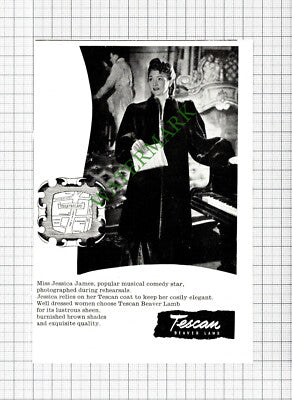 Miss Jessica James Tescan Small ADVERT - 1947 Cutting
