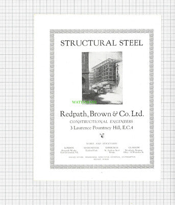 8870) Redpath Brown & Co Ltd Engineers Advert - 1926