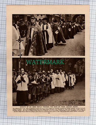 (8725) Knights of St John Grand Priory Clerkenwell London - c.1925 Book Print