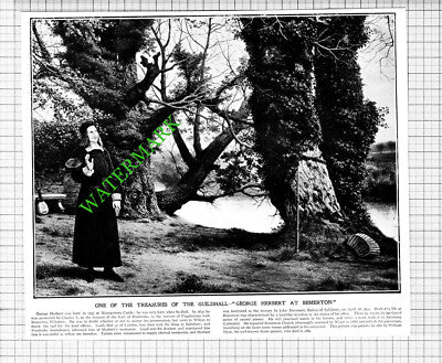 George Herbert At Bemerton Montgomery Castle William Dyce - 1903 Cutting