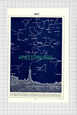 C3937) The Stars In July In Blackpool - Vintage Book Print c.1960s