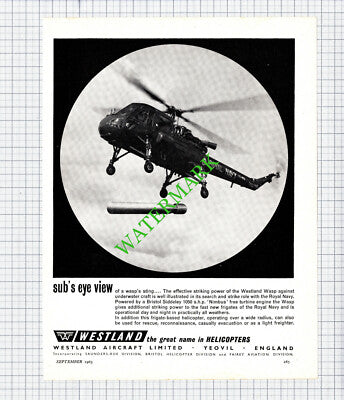 Westland Aircraft Ltd Royal Navy Helicopters Advert - 1963 Cutting