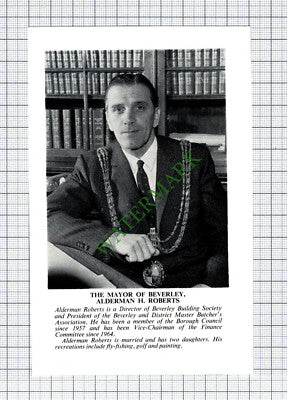 Mayor Of Beverley Alderman H Roberts - 1967 Cutting