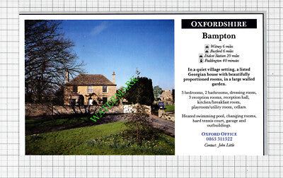 Bampton Oxfordshire House Sale Advert - 1991 Cutting