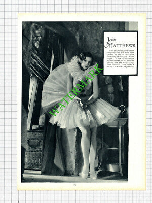 Jessie Matthews Actress - 1930s Book Print