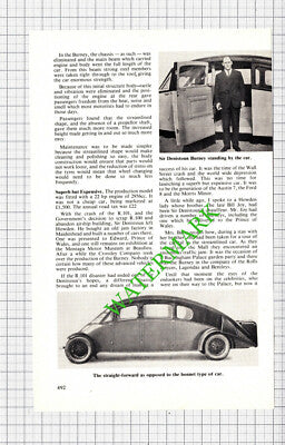 Sir Denistoun Burney Car Bill Joy - Small Article