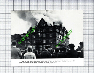 Hotel Majestic Fire Harrogate - 1959 Small Cutting