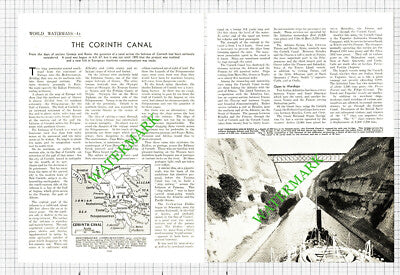 The Corinth Canal - 1930s Article