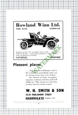 HARROGATE Rowland Winn Ltd / WH Smith Advert - 1959 Cutting