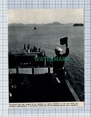 C4393) Commander P E Fanshawe River Han HMS Amethyst 1950 Clip