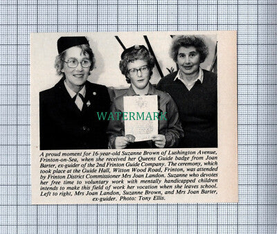 C4727) Suzanne Brown 2nd Frinton Guide Co Essex Joan Barter Landon 1984 Clip